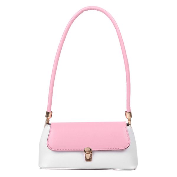 

hbp women casual leather handbag classic texture creative delicate design ladies hit color small totes travel shoulder bag pink