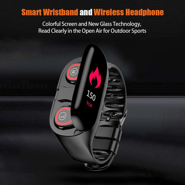 

durable, waterproof, sleep heart rate monitoring, alarm clock, touch screen watch, bluetooth headset, smart bracelet