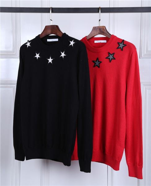 

mens designers sweaters fashion france style pullover sweater mens clothing 2020 autumn winter new arrival sweatshirts with stars -2xl, White;black