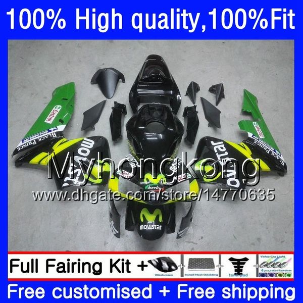 100 % passend für Honda CBR600RR CBR600 RR Movistar grün CBR600F5 600CC 48HM.86 CBR 600 CC RR F5 05 06 CBR 600RR 2005 2006 Einspritzverkleidungen