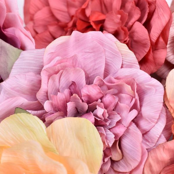 

1pcs peony artificial silk flowers heads for wedding decoration rose diy wreath gift box scrapbooking craft fake flo sqcmln