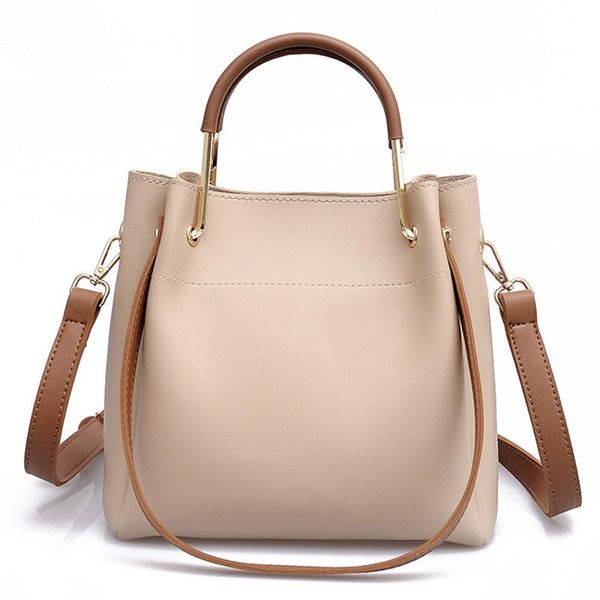 

simple bucket bag women leisure single shoulder bags for female handle hand totes crossbody bags pack purse