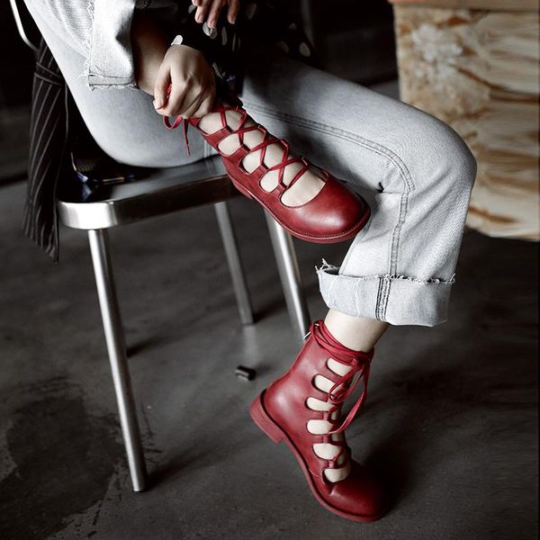 

2020 new women ankle boots leather summer boots plus size 22-26.5cm cowhide upper pigskin lining + sheepskin insole woman shoes, Black
