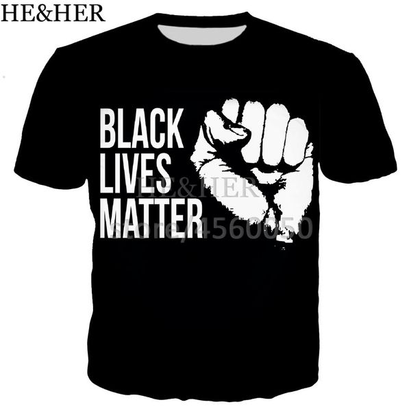 

black lives matter 3d print shirts aesthetic funny harajuku men clothing