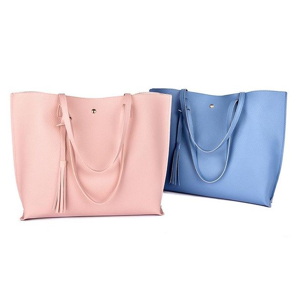 

women shoulder bag soft leather andle bags ladies tassel tote handbag women's bags thin