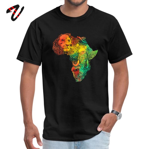 

africa awesome designer for lion elephant monkey map watercolor art print mens tshirt & tee sport hooded sweatshirt hoodie men t shirt