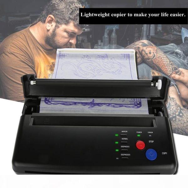 

2 types portable a5 a4 paper tattoo transfer stencil thermal copier printer machine black permanet makeup tattoo supplies