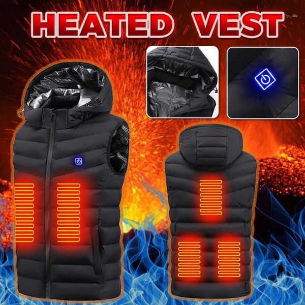 

outdoor t-shirts electric heated vests jacket men and women winter camping hiking fishing warm clothing usb thermal heating tactical vest1, Gray;blue