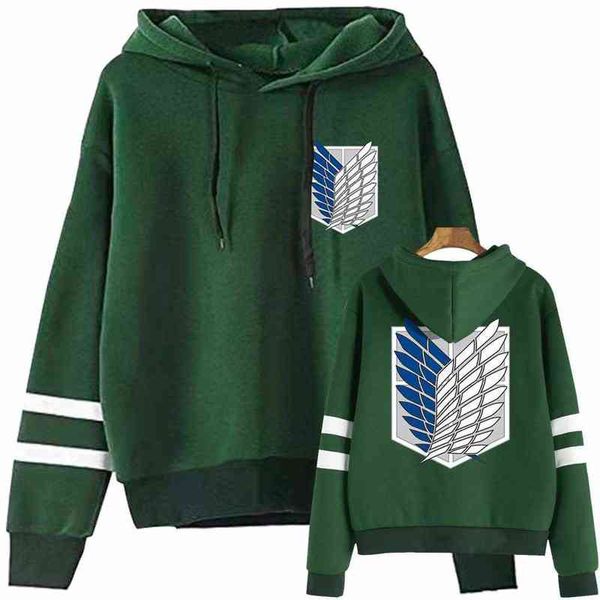 

anime attack on titan aot levi ackerman uniform printed hoodies hooded sweatshirts cozy pullovers w220221, Black