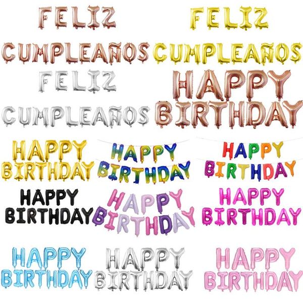 

feliz cumpleaños письмо воздушные шары фольга испания с днем рождения алфавит шар день рождения украшения дети baby shower шары xn qylnav