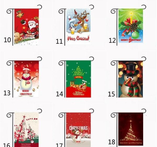 

christmas garden flags 30*45cm house garden decoration happy new year polyester garden flags christmas banner decoration