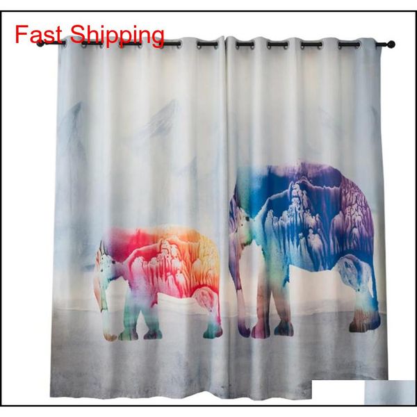 

3d curtains abstract elephant children cartoon boys and girls room custom printed curtains modern minimalist jlllwc lajiaoyard