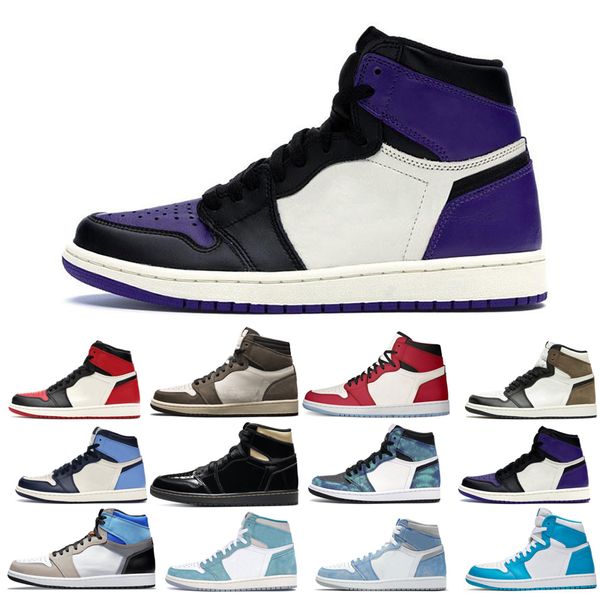 

2022 1s man's basketball shoes man turbo royal dark mocha tie dye court purple bred toe cactus jack chicago shadow 3 twist good