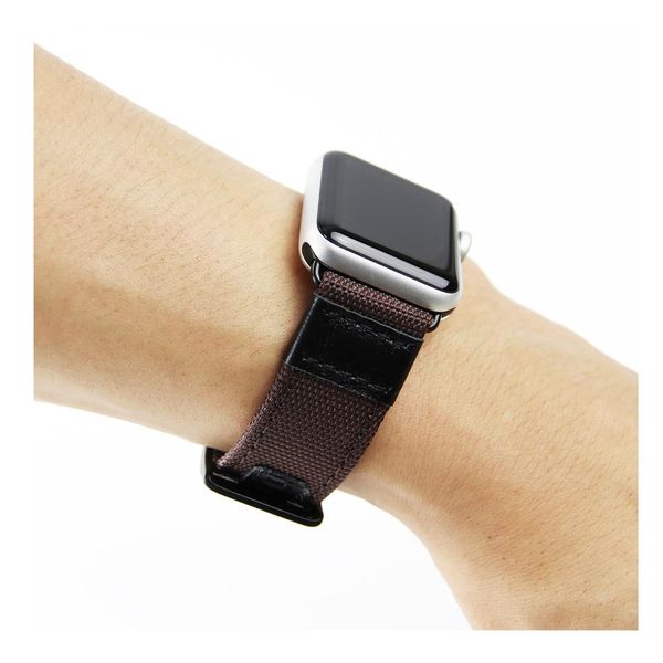 

nylon+leather strap for watch series 6 5 4 3 se iwatch band 38mm 42mm bracelet watch serie 3 4 se wmttwm