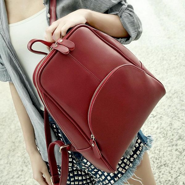 

2020 stylish leather shoulder bag korean version trend casual backpack