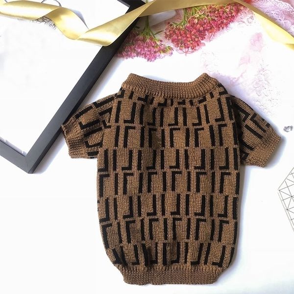 

fashion designer dog sweater for small medium dogs letter print dog clothes for french bulldog winter coat pug puppy sweater a03 lj201201