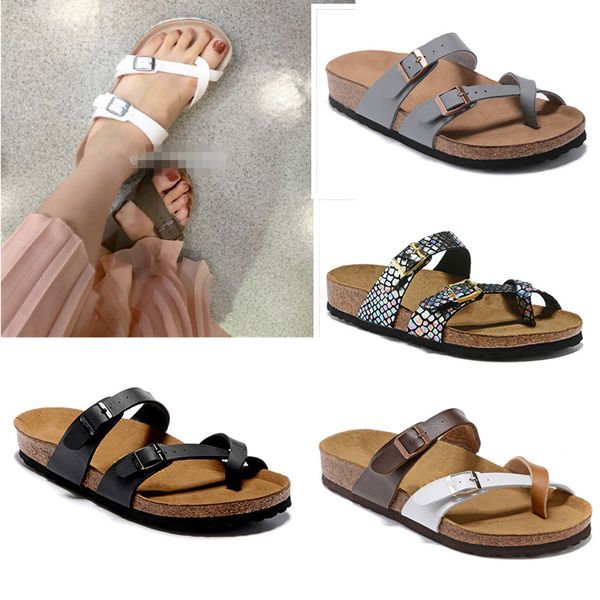 

Men Women Slide Cork slippers Designer Shoes Luxury Slide Summer Fashion Wide Flat Slippery With Thick Beach Sandals Flip Flops size 34-47, 04