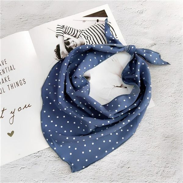 

3385cm шелковый шарф малый мягкая многофункциональный голова треугольник tie шарф диапазона multicolor нашивки печати платок шейный wrap jll, Blue;gray