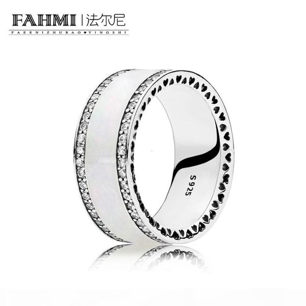 

fahmi 100% 925 sterling silver 1:1 original authentic charm 191024en23 temperament fashion glamour retro ring wedding women jewelry, Slivery;golden