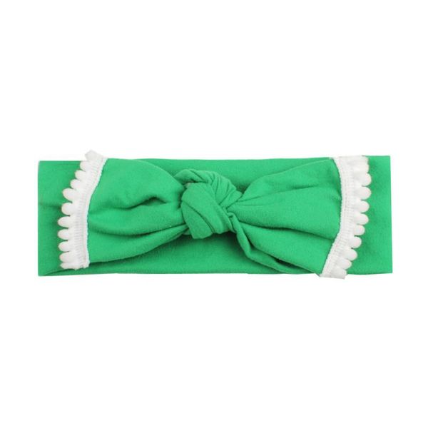 

hair accessories cute baby headband infant bow tie head wear children elastic hairband turban knot headwrap girl toddler, Slivery;white