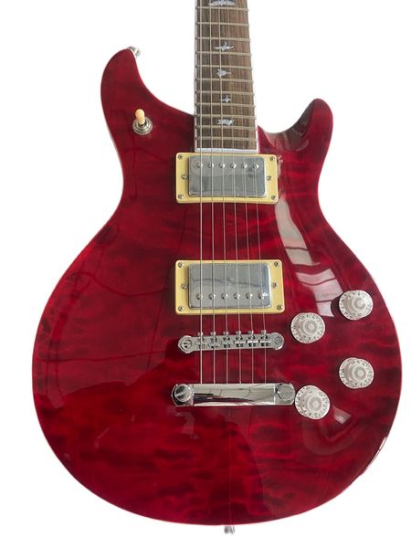 

custom 22 private stock paul quilt red maple body electric guitar red burst