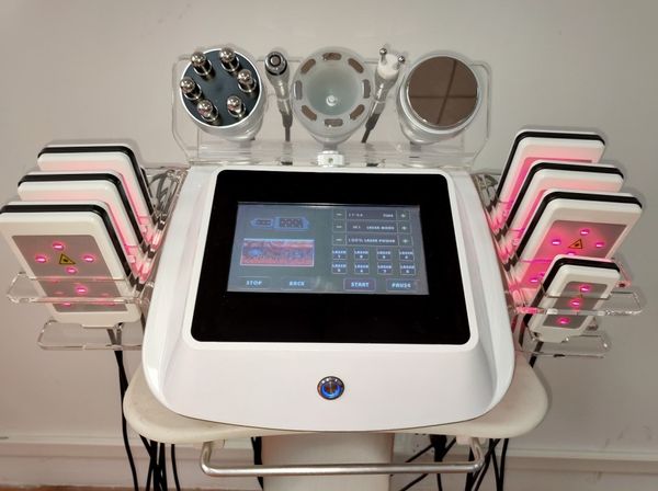 6 em 1 clínica de spa use laser laser ultrassonografia máquina de cavitação perda de peso RF equipamento de aperto da pele