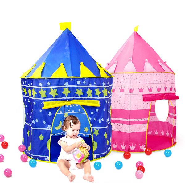 

play tent portable foldable tipi prince folding tent children boy castle cubby play house kids gifts outdoor toy tents 1020