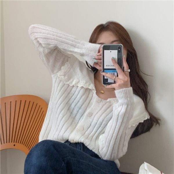 

new autumn 2020 hanfeng single breasted slim neck long sleeve knitted cardigan 22706 new autumn 2020 hanfeng single breasted slim neck long, White;black