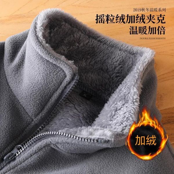 

men's cashmere jacket winter kg-453, Black;brown