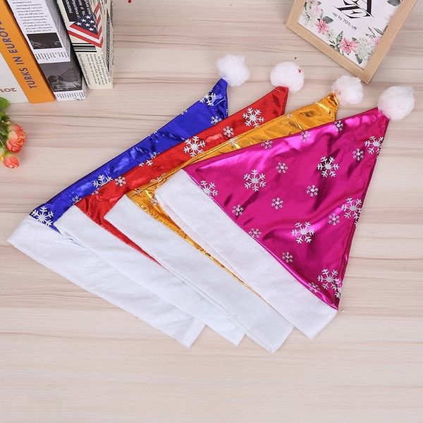 

fashion snowflake non woven santa claus hat cosplay decoration adults christmas party hats vt0806