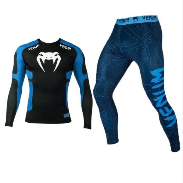 

белая змея печати борьба бокс трикотажные муай тай одежда футболка таиланд сауна костюм compression мужчины, White;black