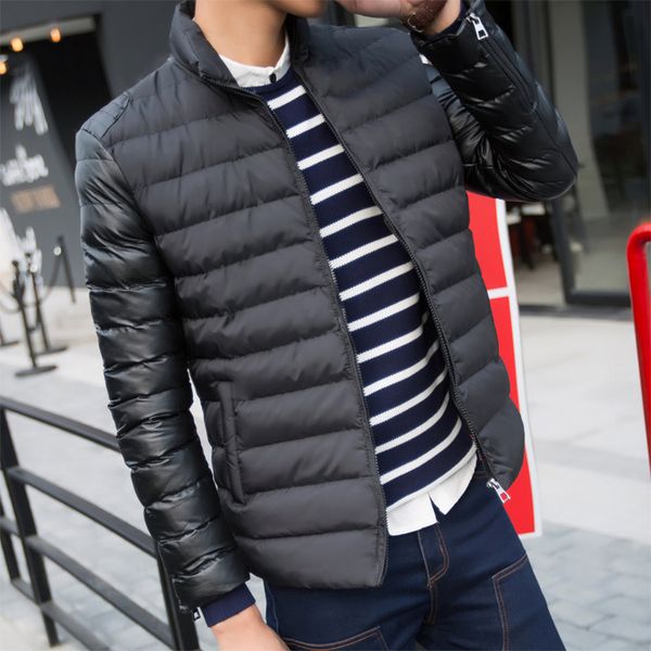 

brand men's jackets cotton cultivation overcoat for male short warm padded jacket youth thickening clothes kg-437, Black