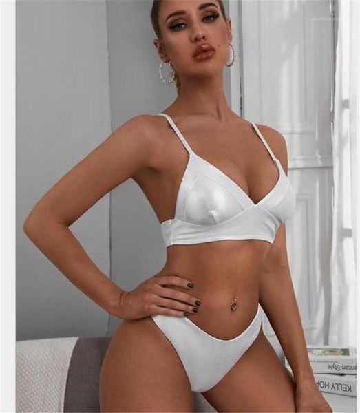 

set hollow out bandage womens clothing 2021 womens summer tankinis swimsuit soild color designer bikini, White;black