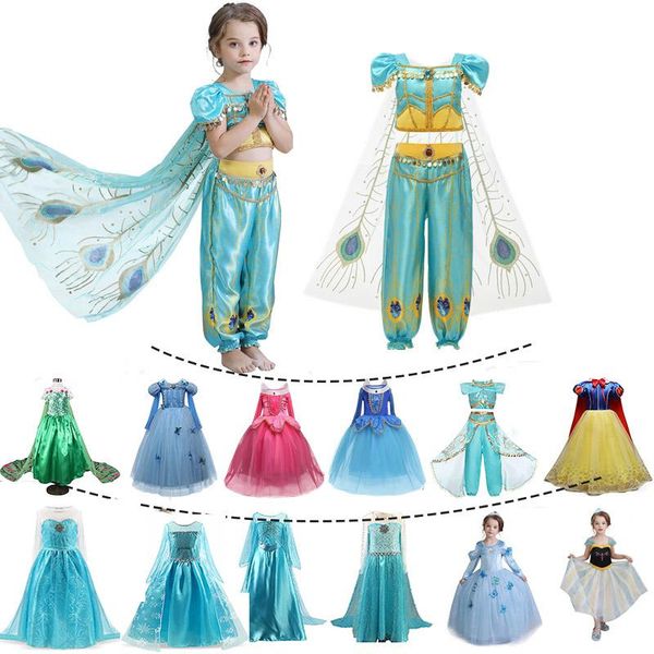 

fantasy princess costume girl princess dress kid halloween cosplay gown wedding birthday party dresses vestido natal, Red;yellow