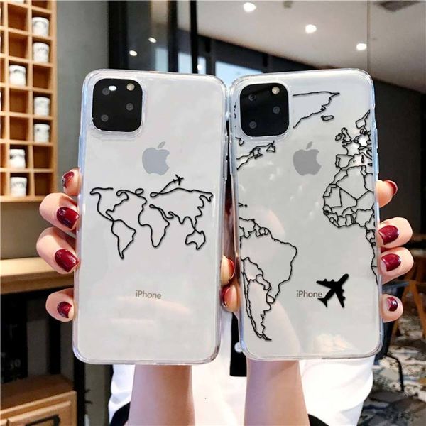 

tpu soft travel mobile case, luxury world map with vip 12, 11 pro, xr, xs and max, transparent silicone mobile case with vip 6, 7, 84fre