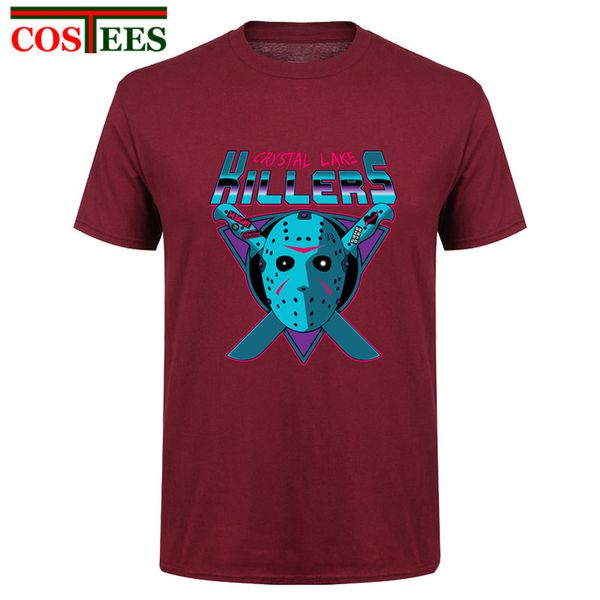 

sport 2018 geek horror serial killer jason voorhees t shirt men custom friday the 13th hockeyer mask t shirt camp crystal lake t-shirt
