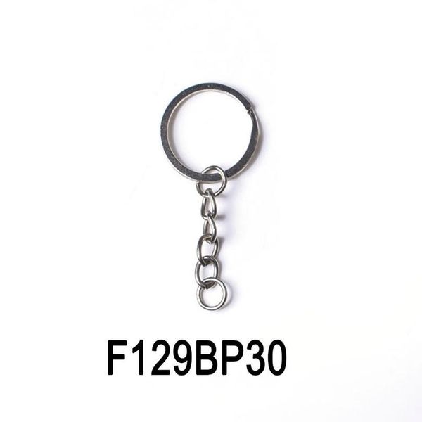 

20pcs/lot 25/30mm polished keyring keychain split ring with short chain key rings women men diy key chain acc qyljox
