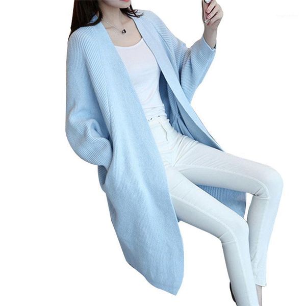 

women's knitted cardigan 2020 fashion winter autumn spring sweater vintage ladies coat casual outwear solid clothes long1, Black;brown