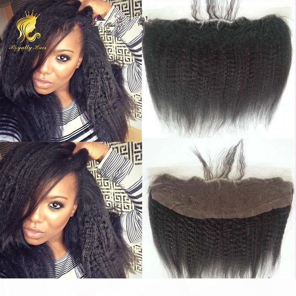 

human peruvian hair kinky straight lace frontal closure 13x4 with baby hair 8inch-20inch part lace frontal, Black;brown