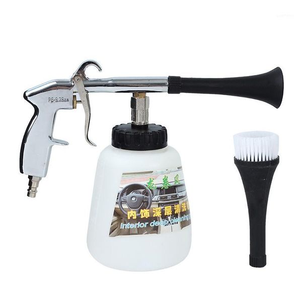 

car interior deep bubble cleaning foams gun aluminum dust swing spray cleaning leather car upholstery dashboard floor mats tool1