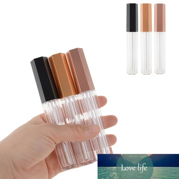 1pc 4ml Leere Lip Gloss Rohre DIY Lip Glasur Flasche Probe Fläschchen Frauen Mädchen Schönheit Make-Up-Tool Schwarz gold Kappe Großhandel