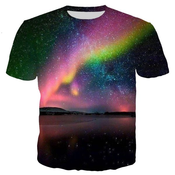 

new cool rainbow 3d print shirts aesthetic funny comics men clothing