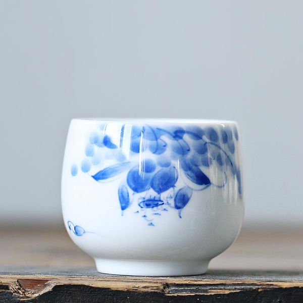 

chanshova traditional chinese retro style under glazed hand painted ceramic tea cup chinese porcelain 70ml small coffee cup h314 yxlype