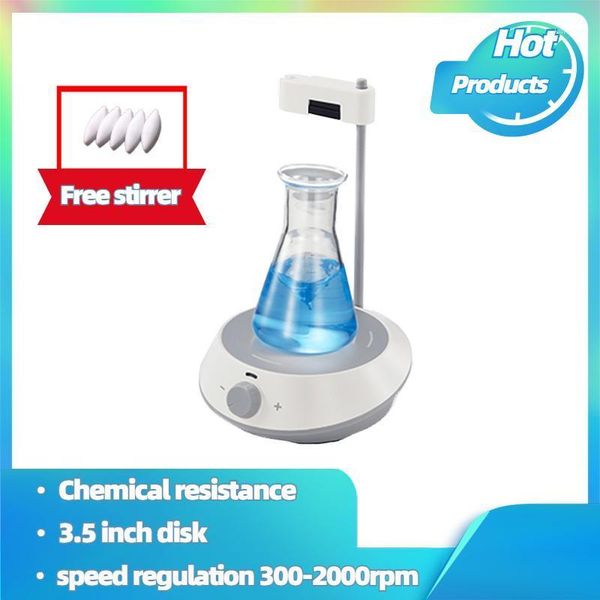 

mini magnetic stirrer 300-2000rpm 3.5 inch disk economical lab equipment1