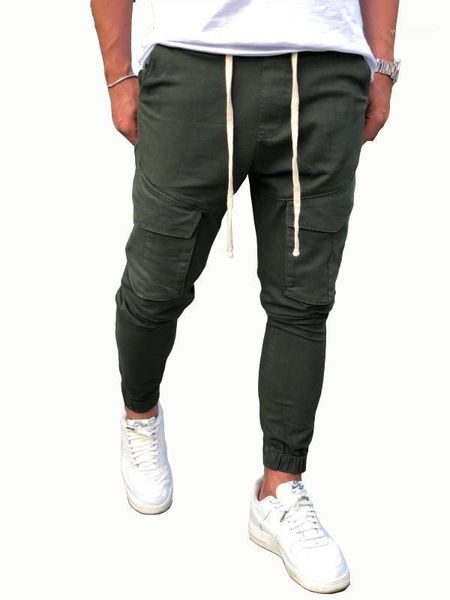 

men's casual pants european and american style sports leggings european and american fashion casual pants men1, Black