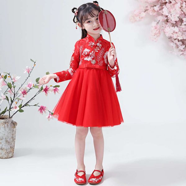 

super children's princs fairy spring skirt and foreign sle baby autumn little girl tang drs 02lqqm6s, Red;yellow