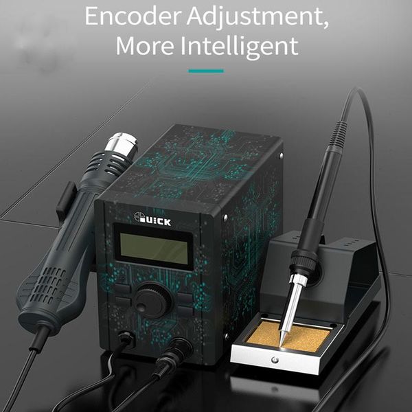 

professional hand tool sets quick 715 electric heating tools 2 in 1 air gun and soldering iron digital display station heat