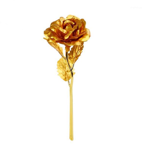 

women's gift flower flower foil plated rose wedding decoration artificial plants with 24k creative valentine's day 24k1