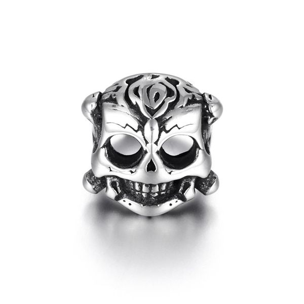 

нержавеющая сталь большие шарики отверстия черепа хищники амулеты ползунки fit 8mm кожаный браслет изготовление ювелирных изделий diy выводы, Bronze;silver