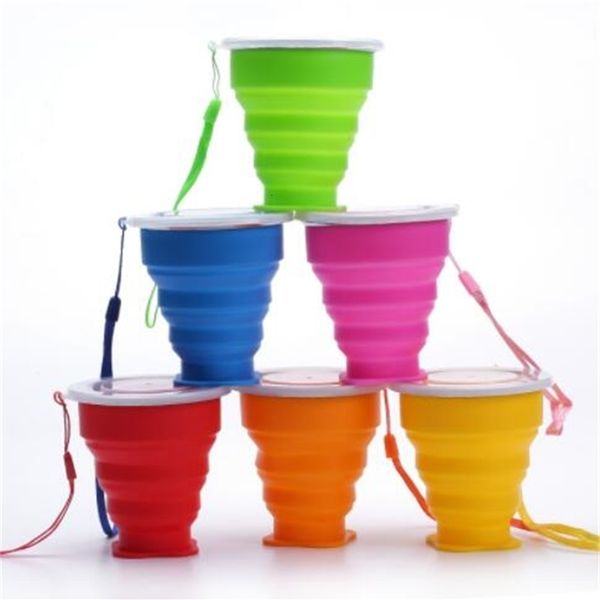 

collapsible candy retractable silicone folding telescopic outdoor travel tableware foldable cup camping wine glass wholesale